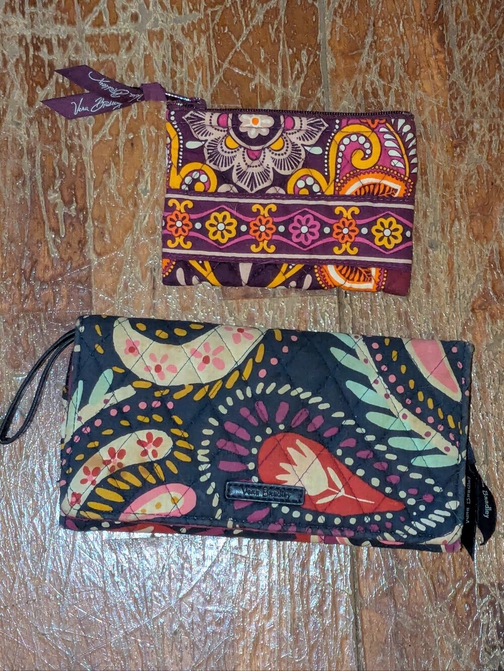 Vera Bradley Quilted Paisley Wallet and Coin Pouch